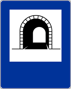 Tunnel sign in Poland