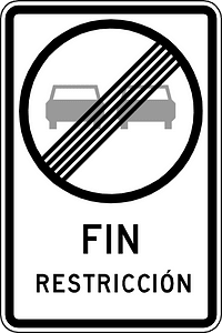 Overtaking permitted sign in Quebec