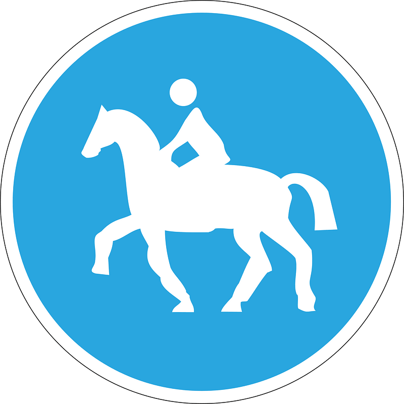 Equestrians only sign in Russia