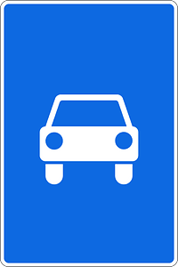 Expressway sign in Russia