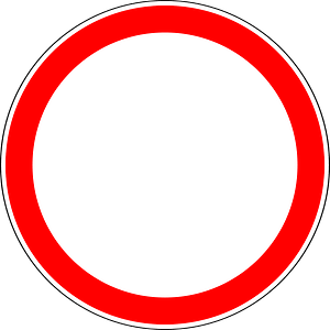 No vehicles sign in Russia