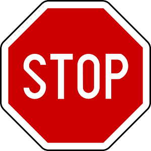 Stop sign in Serbia