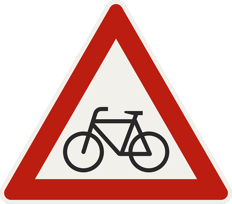 Cyclists ahead sign in Slovakia