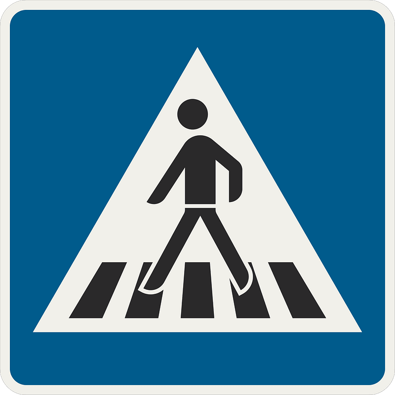 Pedestrian crossing sign in Slovakia