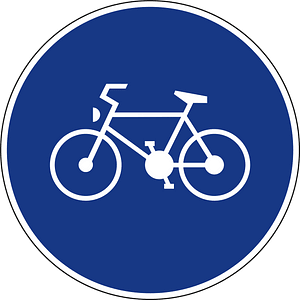 Bicycles only sign in Slovenia