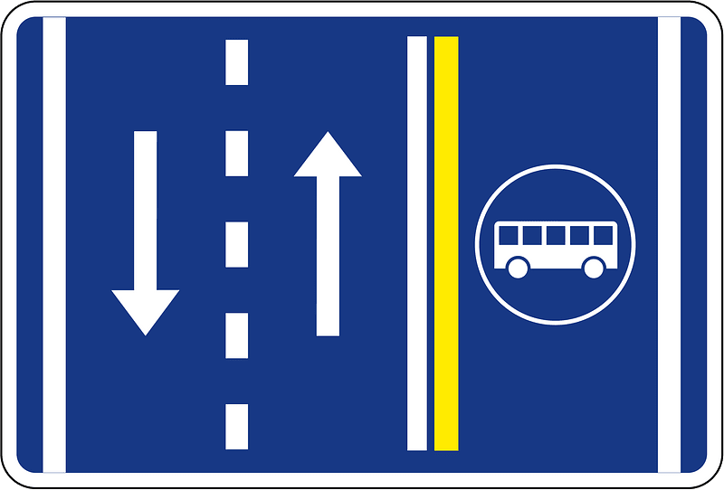Bus lane sign in Slovenia