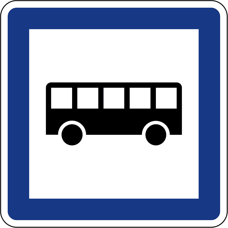 Bus stop sign in Slovenia