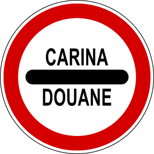 Customs sign in Slovenia