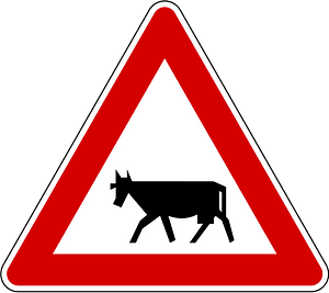 Domestic animals sign in Slovenia