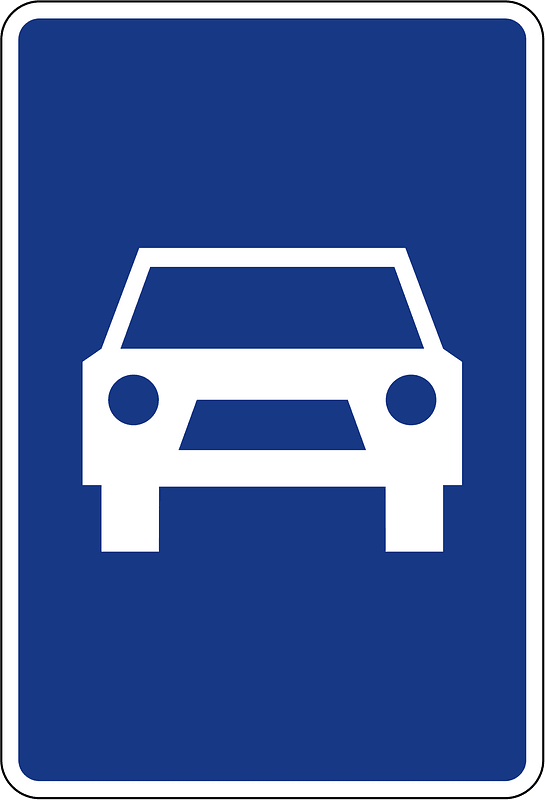 Expressway sign in Slovenia