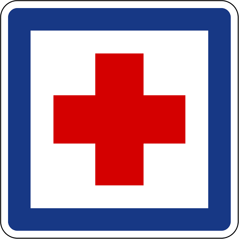 First aid sign in Slovenia