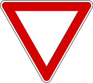 Give Way / Yield sign in Slovenia