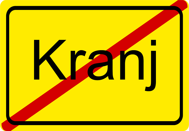 Leaving built up area sign in Slovenia