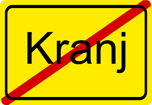 Leaving built up area sign in Slovenia