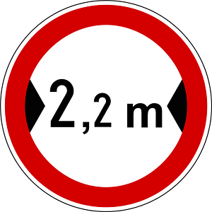 Maximum width sign in Slovenia