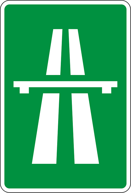 Motorway sign in Slovenia