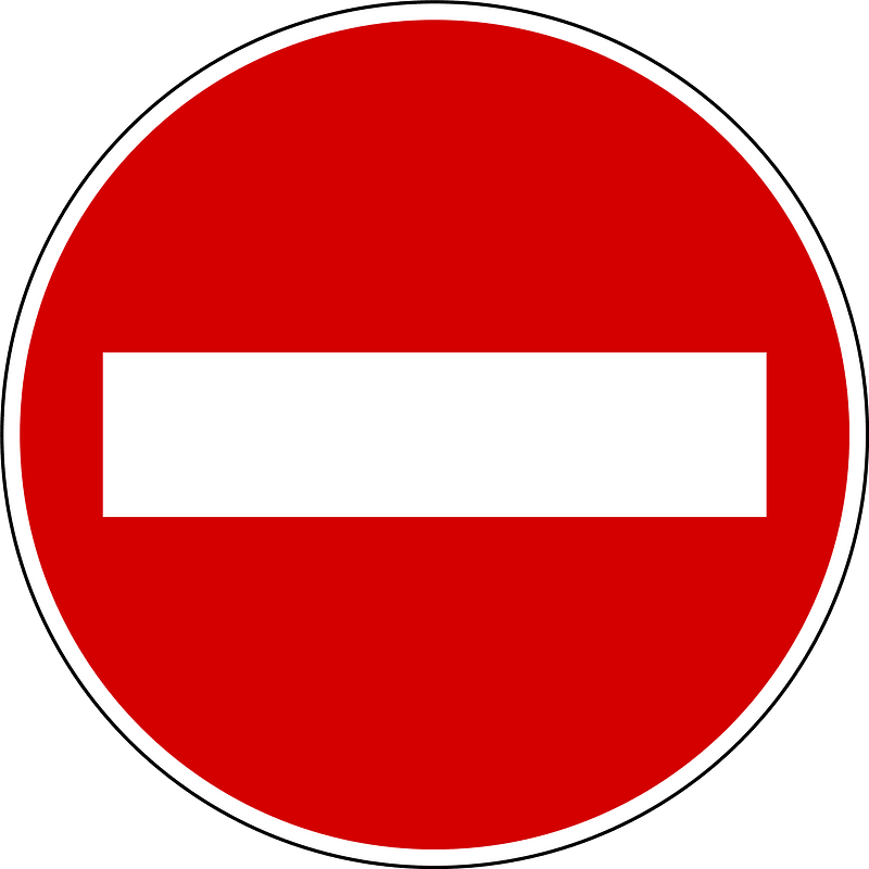 No entry sign in Slovenia