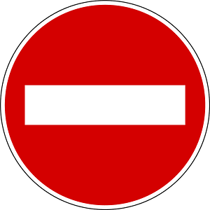 No entry sign in Slovenia