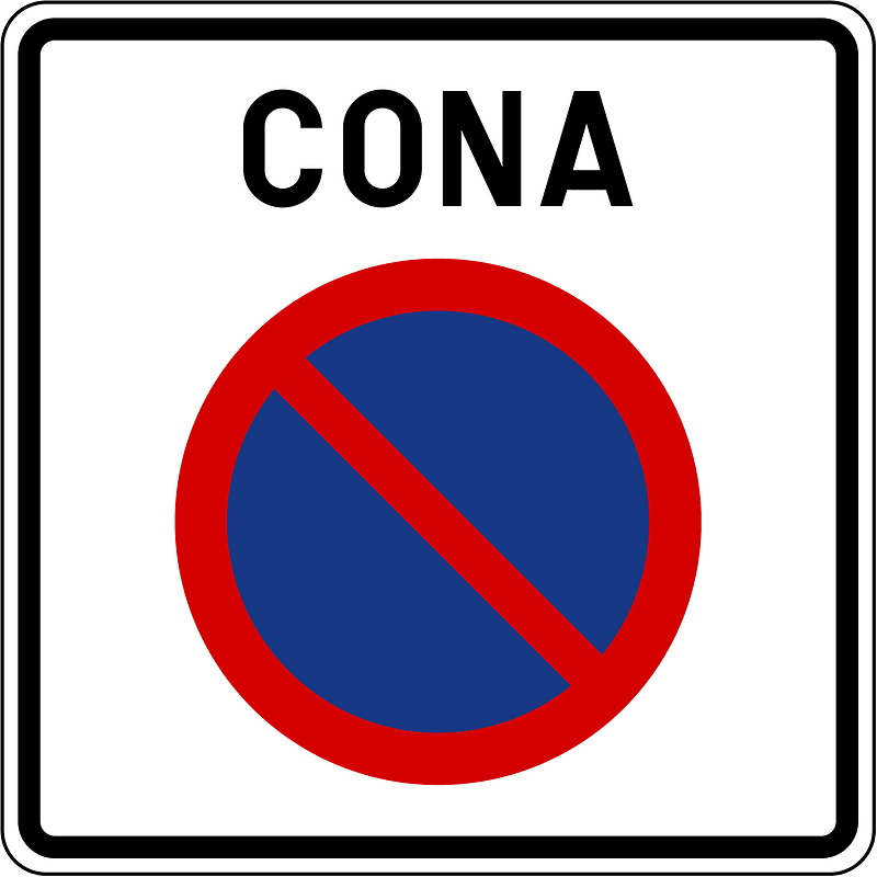 No parking zone sign in Slovenia