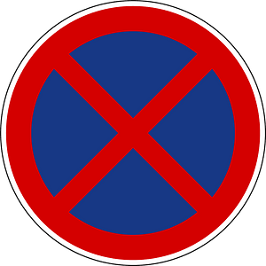 No stopping sign in Slovenia