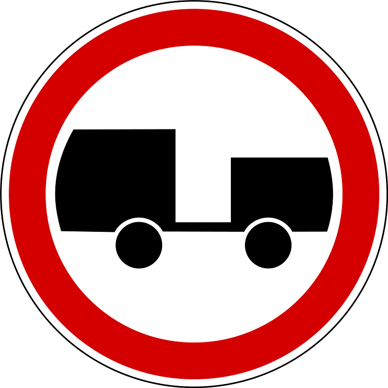 No trailers sign in Slovenia