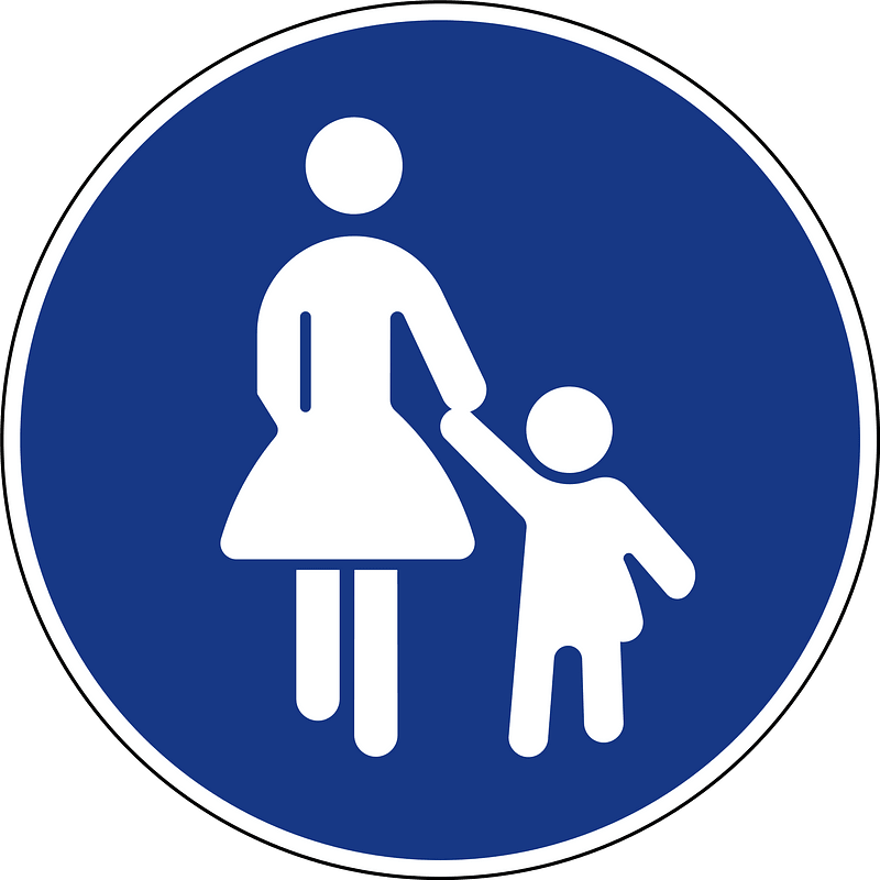 Pedestrians only sign in Slovenia