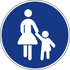 Pedestrians only sign in Slovenia