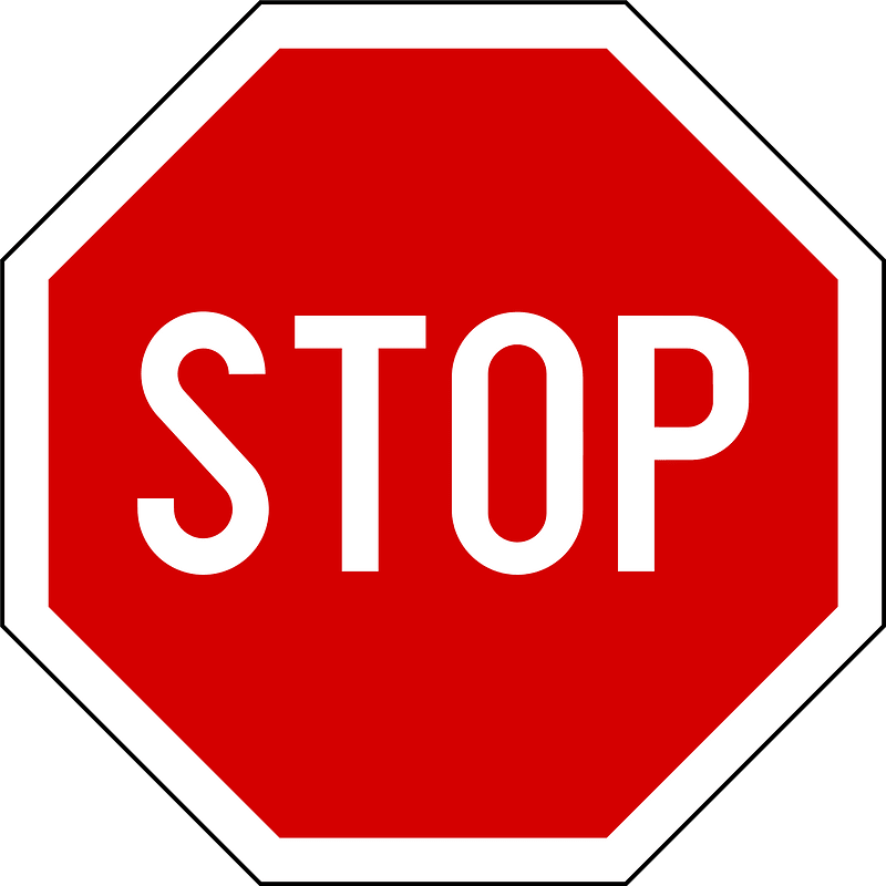 Stop sign in Slovenia