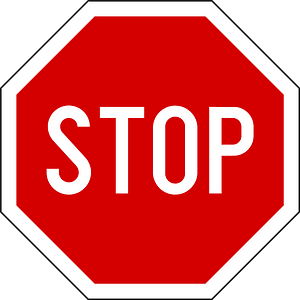 Stop sign in Slovenia