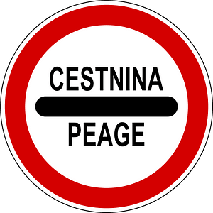Toll sign in Slovenia
