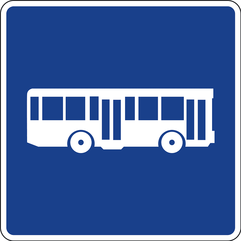 Bus lane sign in Spain