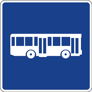 Bus lane sign in Spain
