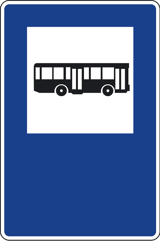 Bus stop sign in Spain