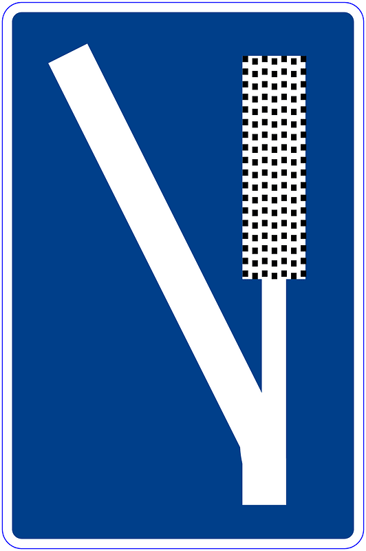 Escape lane sign in Spain