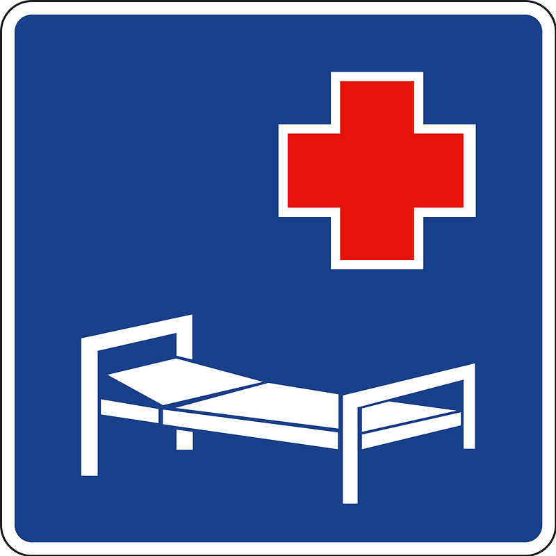 Hospital sign in Spain