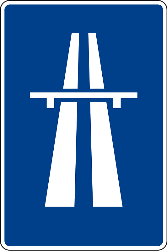 Motorway sign in Spain