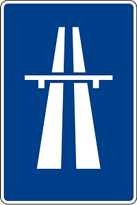 Motorway sign in Spain