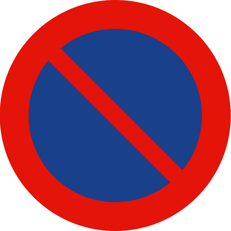 No parking or waiting sign in Spain