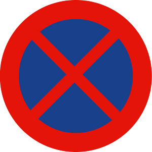 No stopping sign in Spain