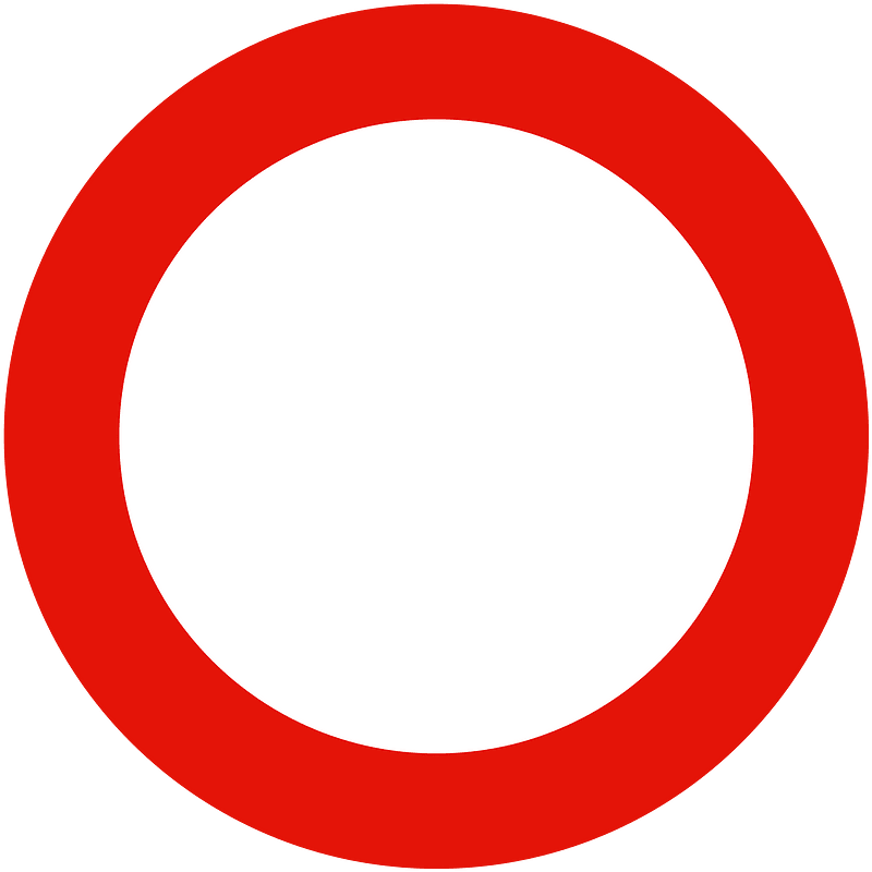 No vehicles sign in Spain