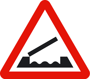 Opening or swing bridge sign in Spain