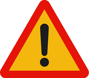 Other danger (temporary) sign in Spain