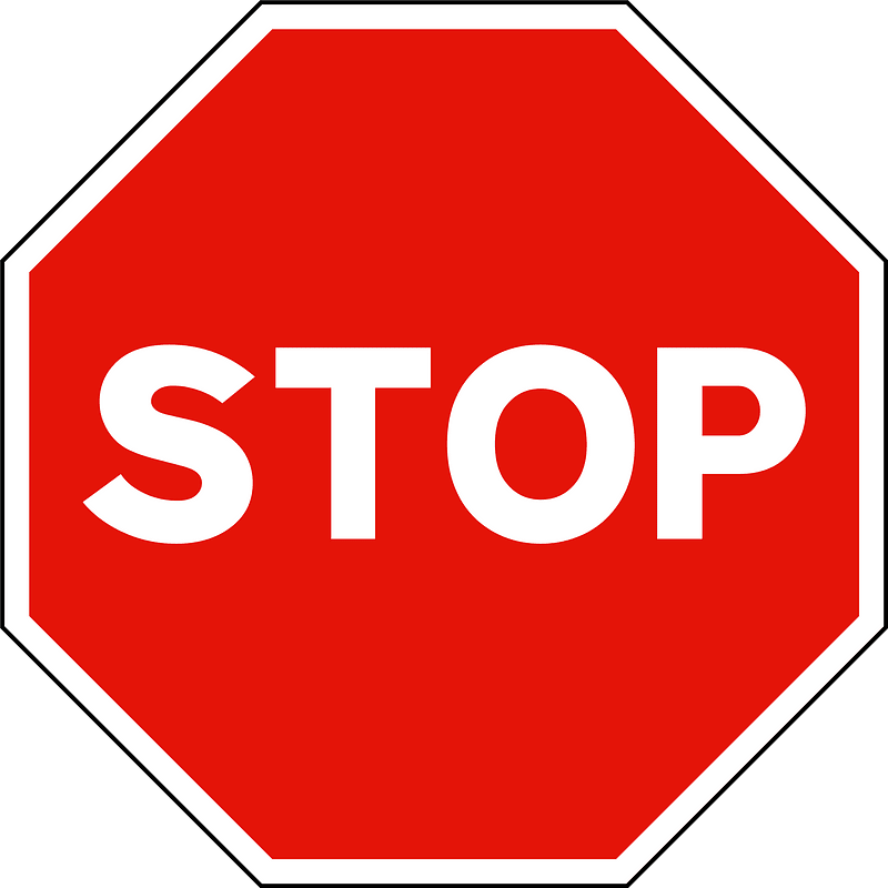 Stop sign in Spain