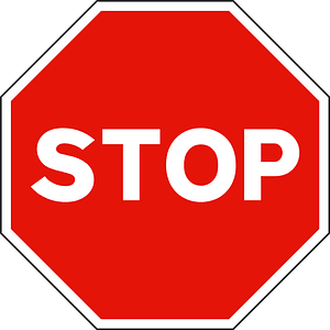 Stop sign in Spain