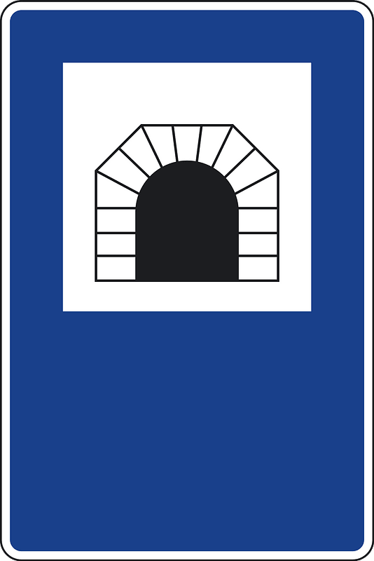 Tunnel sign in Spain