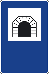 Tunnel sign in Spain