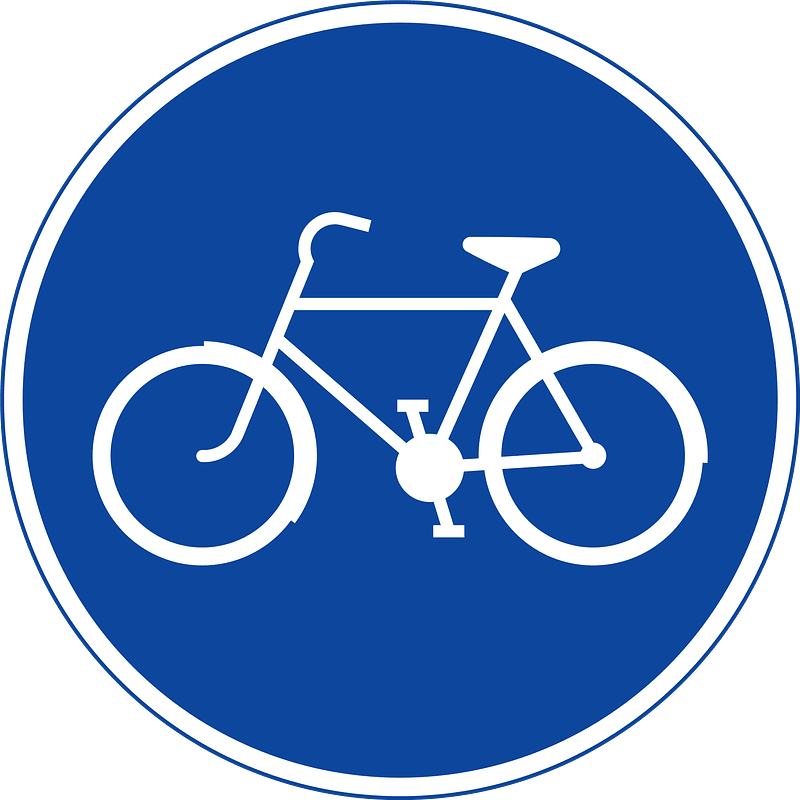 Bicycles only sign in Sweden
