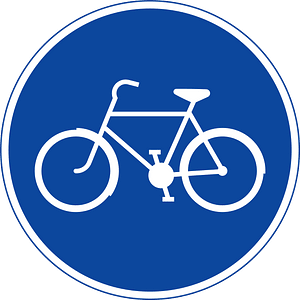 Bicycles only sign in Sweden