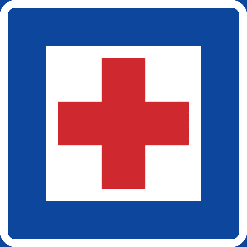 First aid sign in Sweden