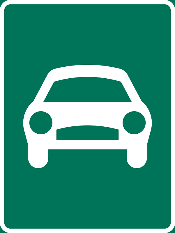 Expressway sign in Sweden